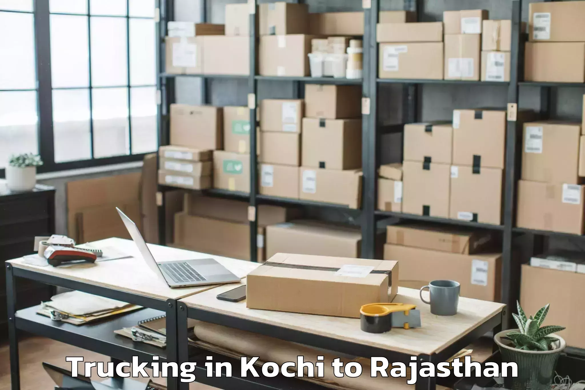 Kochi to Sanchor Trucking Booking